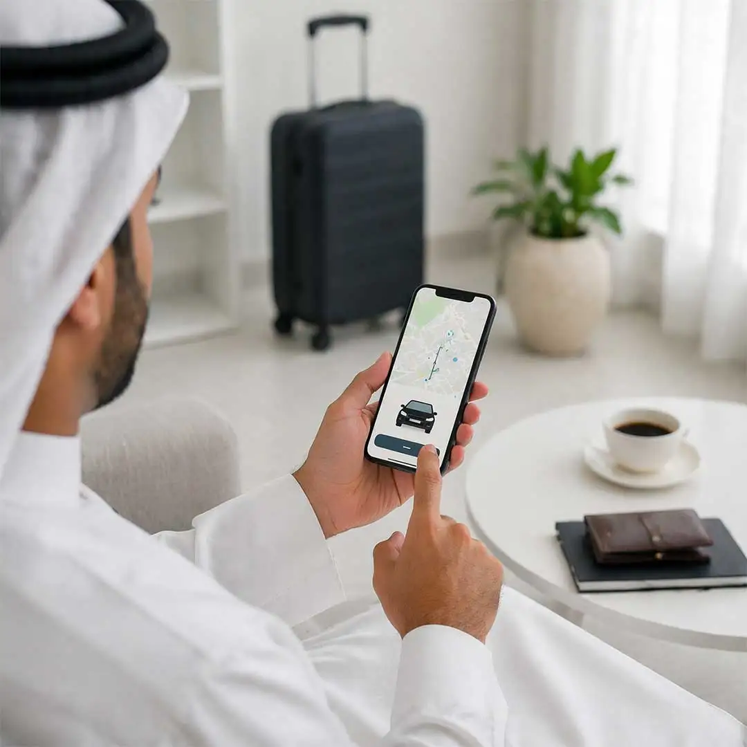 خطوات حجز خدمة توصيل مطار الكويت من شركة تاكسي 24