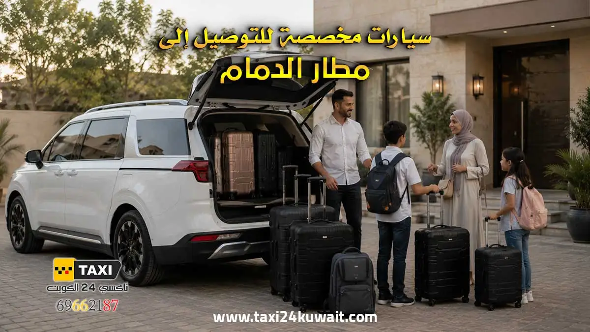 تاكسي الكويت سيارات مخصصة للتوصيل إلى مطار الدمام