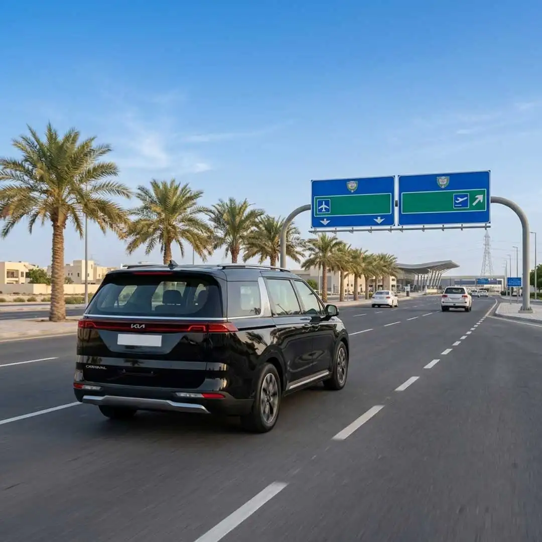 الطريق إلى مطار الكويت الدولي
